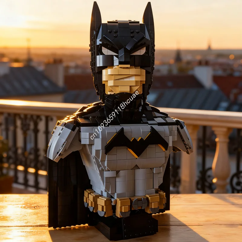 

1369pcs MOC Bat Man Bust Chest Super Heroes DCD Model Building Blocks Toys Construction DIY Christmas Gifts Idea Education Kids