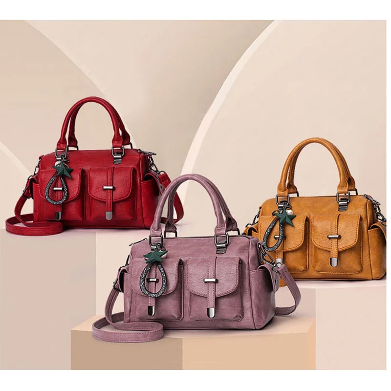 New Women bag  Handbags Bag for 2025 Female Crossbody new High quality fashionable shoulder bag designer travel Hairball bag - Image 2