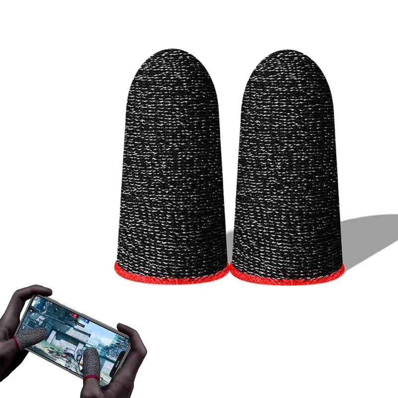 1/2 Pair Gaming Finger Sleeve Breathable Fingertips for Mobile Games Anti-Sweat Touch Screen Finger Cots Cover Sensitive Touch