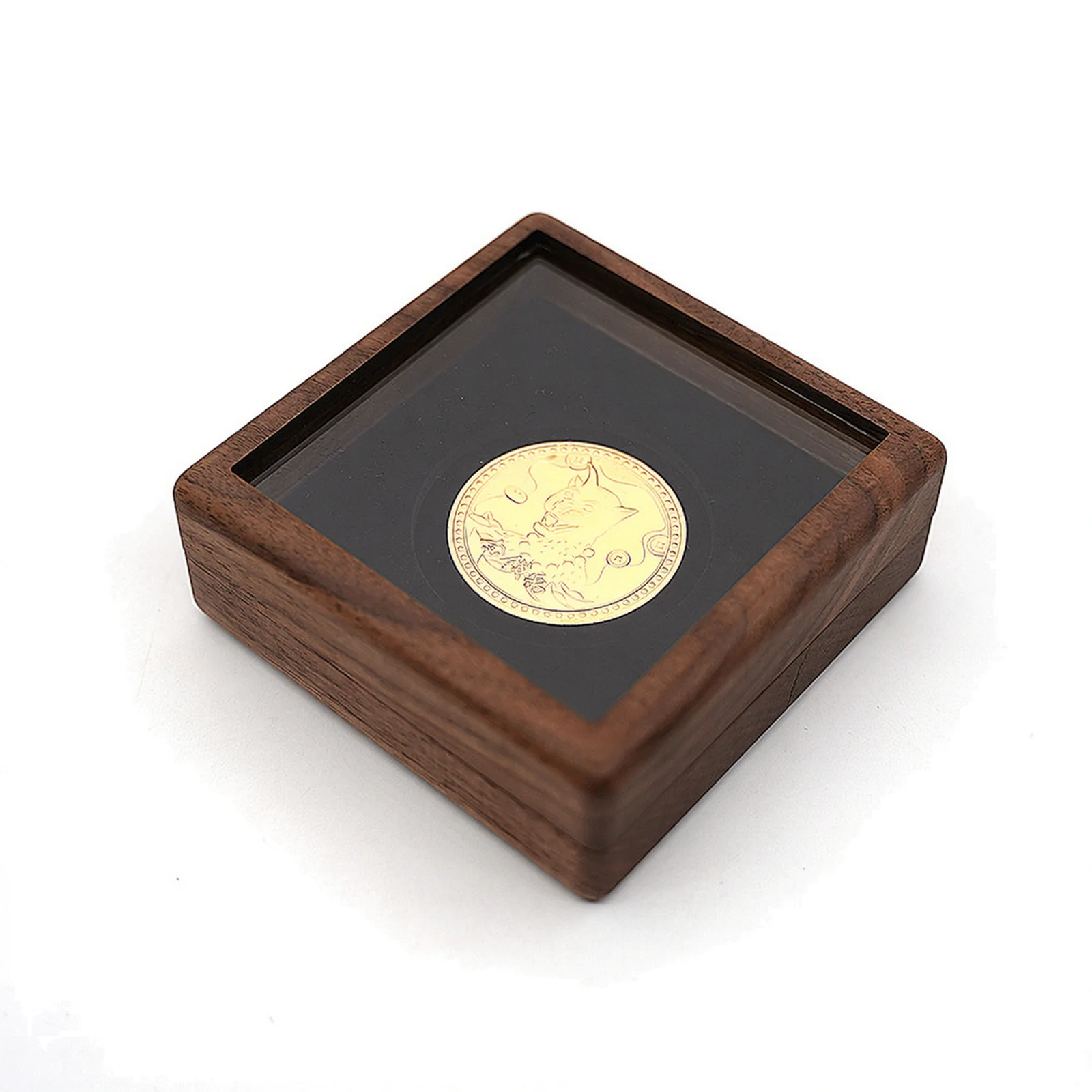 Challenge Holder Wooden Case Offering Value Pack Includes Walnut Wooden Pocket Watch Display Case