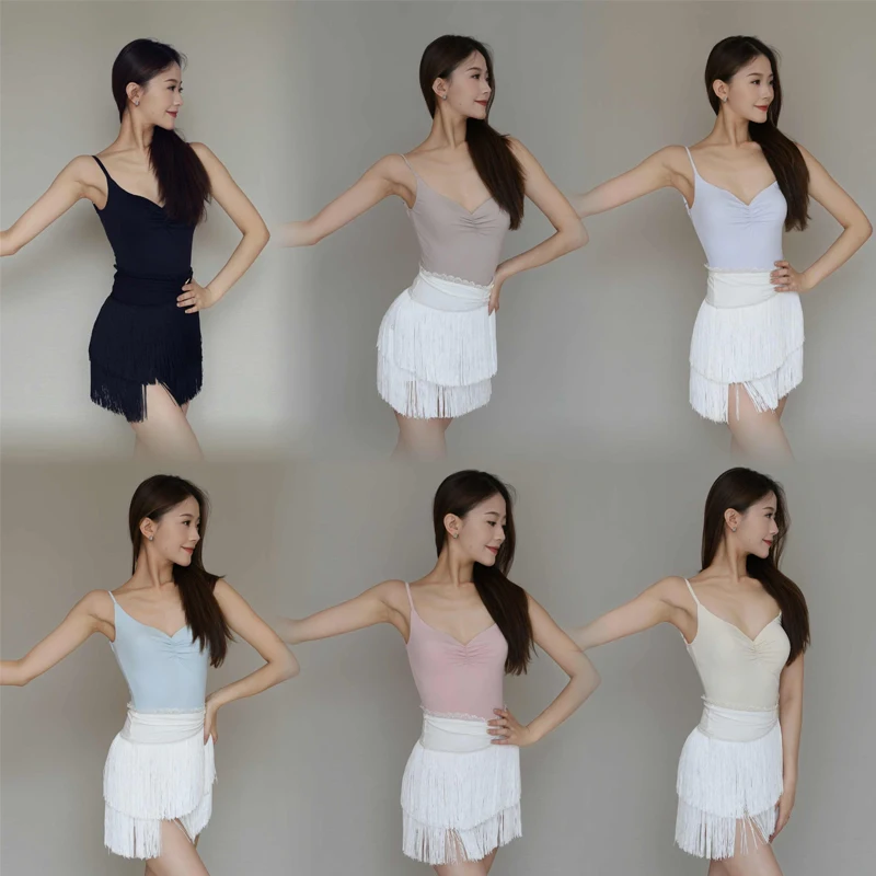 

Sexy Latin Dance Clothing Women Latin Dance Costumes Sexy Latin Dance Bodysuit Tassels Skirts Adults Training Wear SL13304