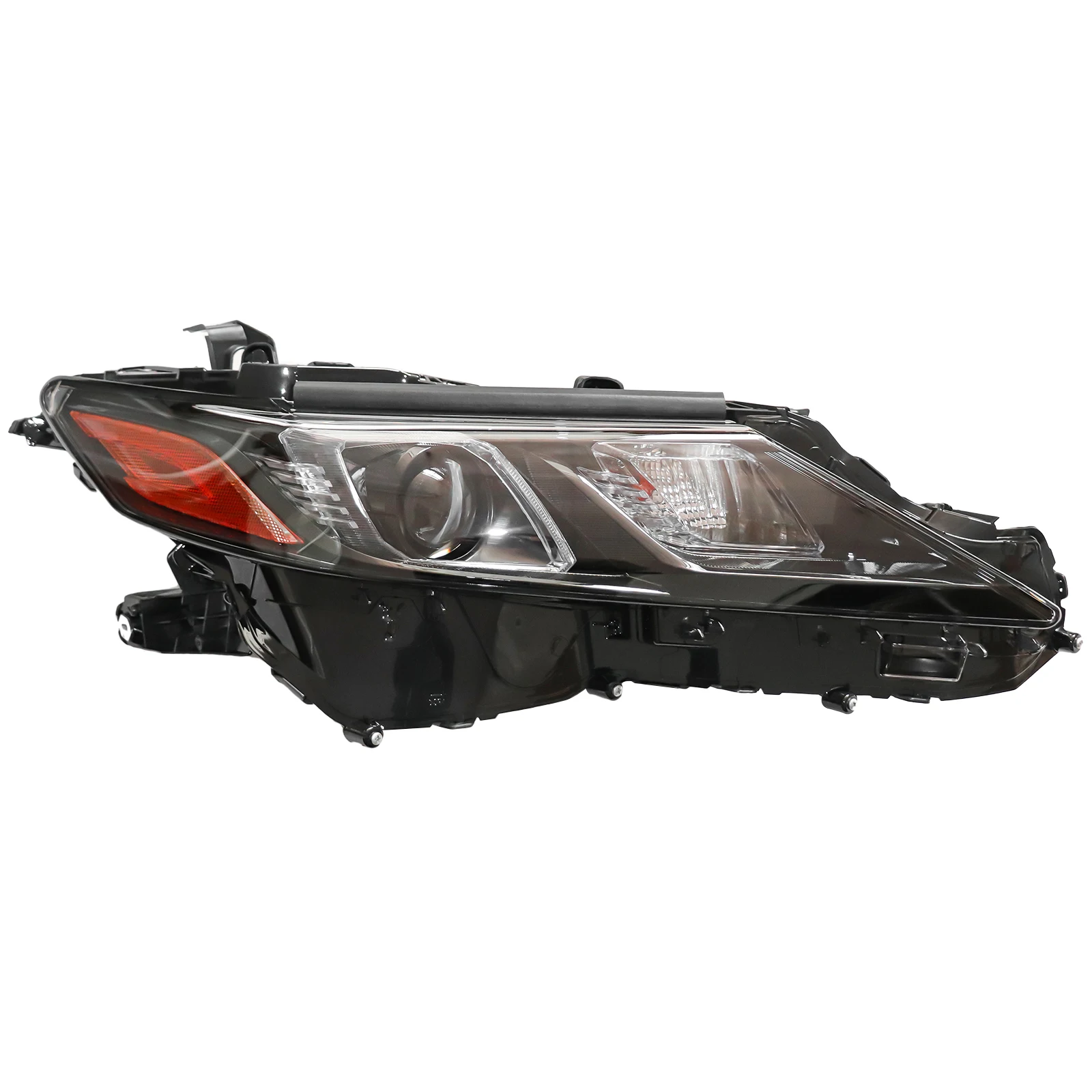 

BLACK LED Projector Headlight Headlamp Passenger Side Right RH For 2018-2021 Toyota Camry L LE SE 81110-06C40 Direct Replacement