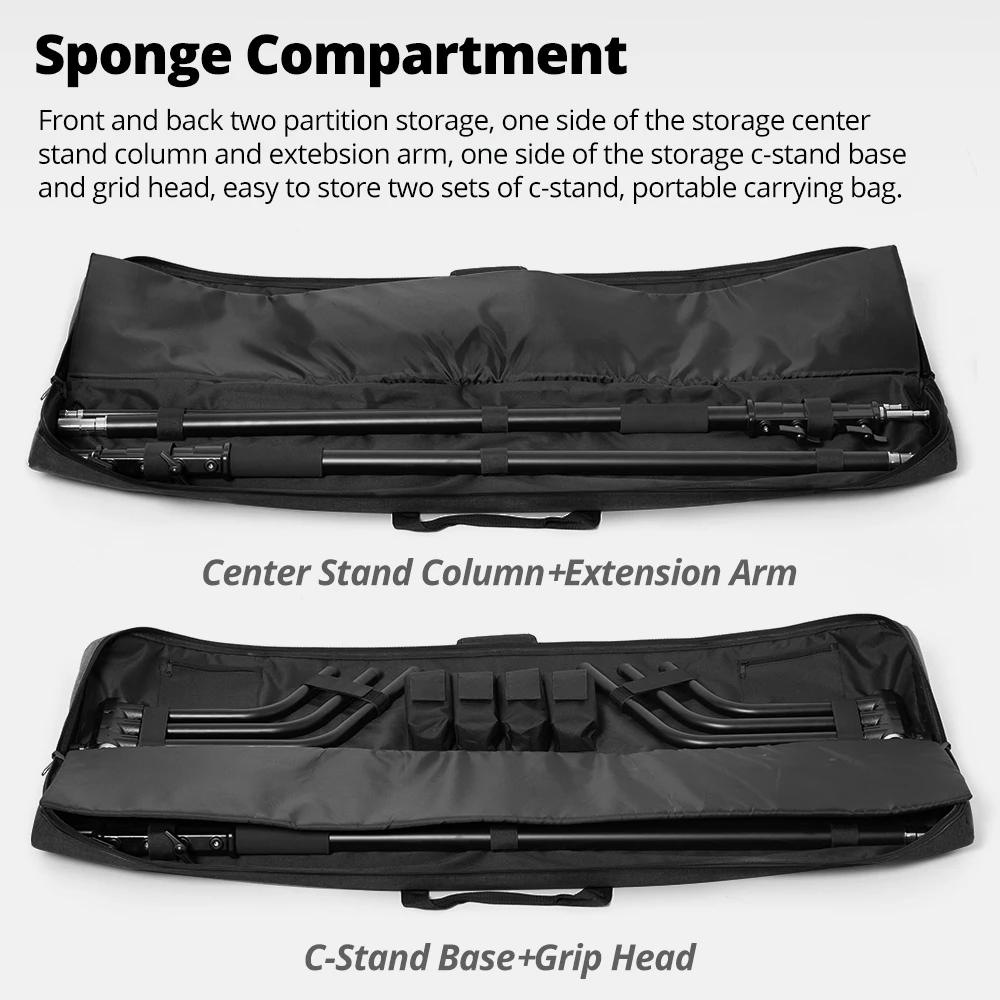 AMBITFUL Borsa portaoggetti multi-spazio con supporto a C con cinghia di fissaggio Protezione del vano in spugna da 8 mm PB20