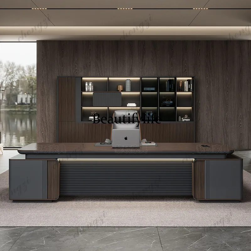 Luxury executive office desk and chair set - modern minimalist design for ceo and senior management