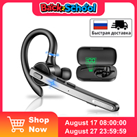 New Bee M53 Wireless Bluetooth Headset Single Earpiece Driving Headphone with Dual-Mic Noise Cancelling Handsfree Earphones