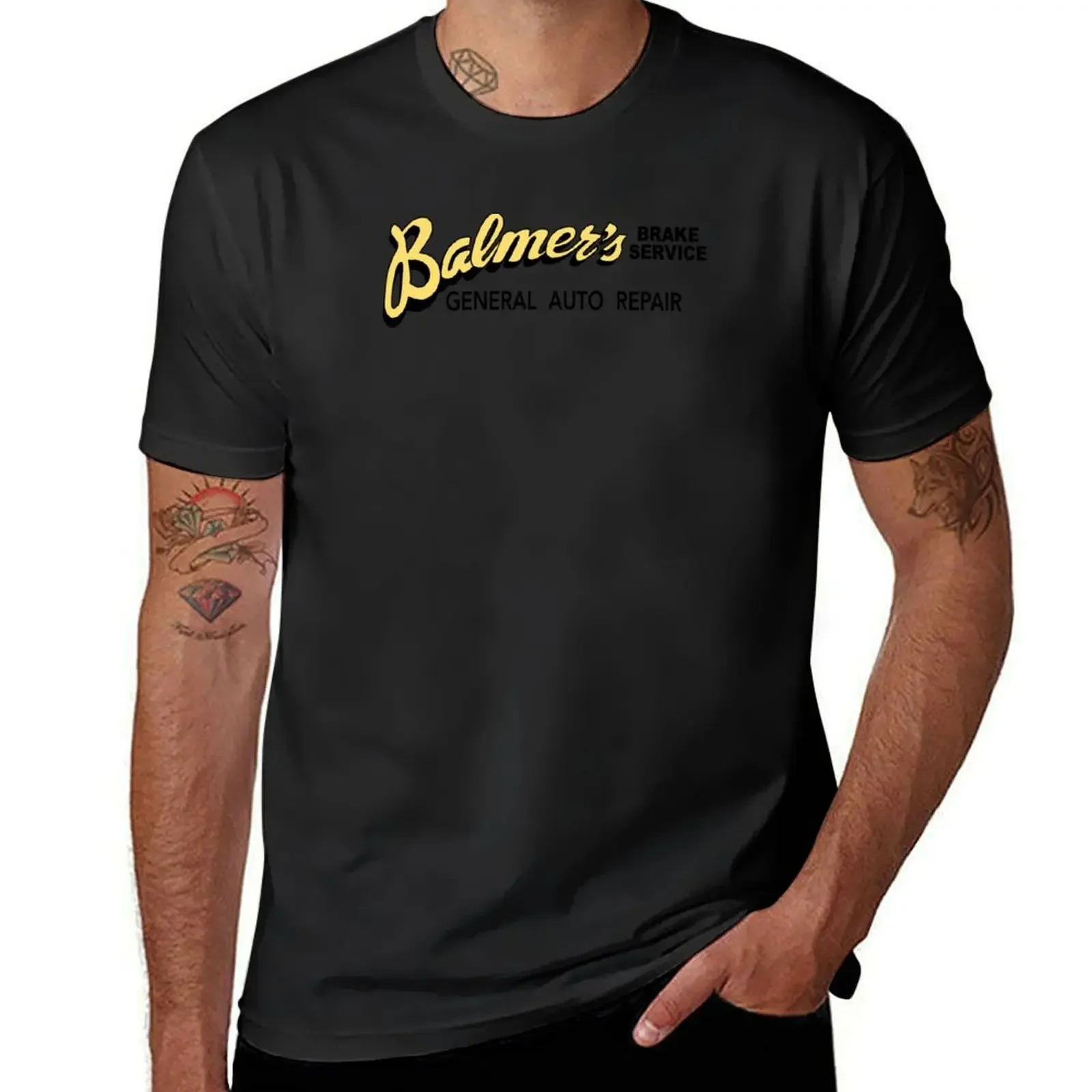 

Balmer's Brake Service (Alt) T-Shirt animal prinfor boys tees oversized cute tops men t shirts