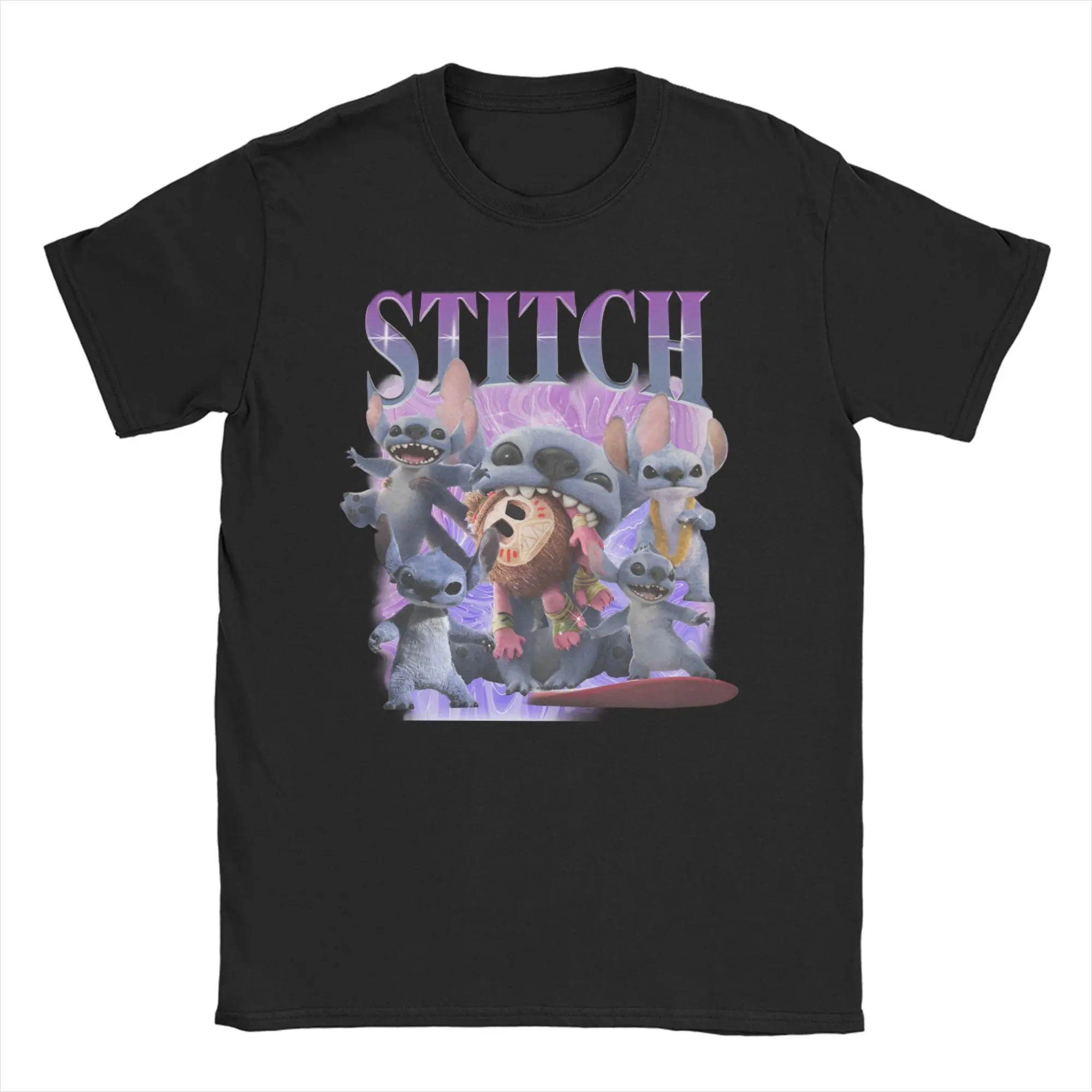 

Men Women Lilo Stitch 2025 New Movie T Shirt Pure Cotton Graphic Printing T-Shirt Cartoon Alien Top Clothing