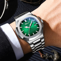 New Luxury Men's Quartz Watch, Fashion High-Quality Waterproof Luminous Date Dial 40mm Wristwatch, Mens Watches Stainless Steel