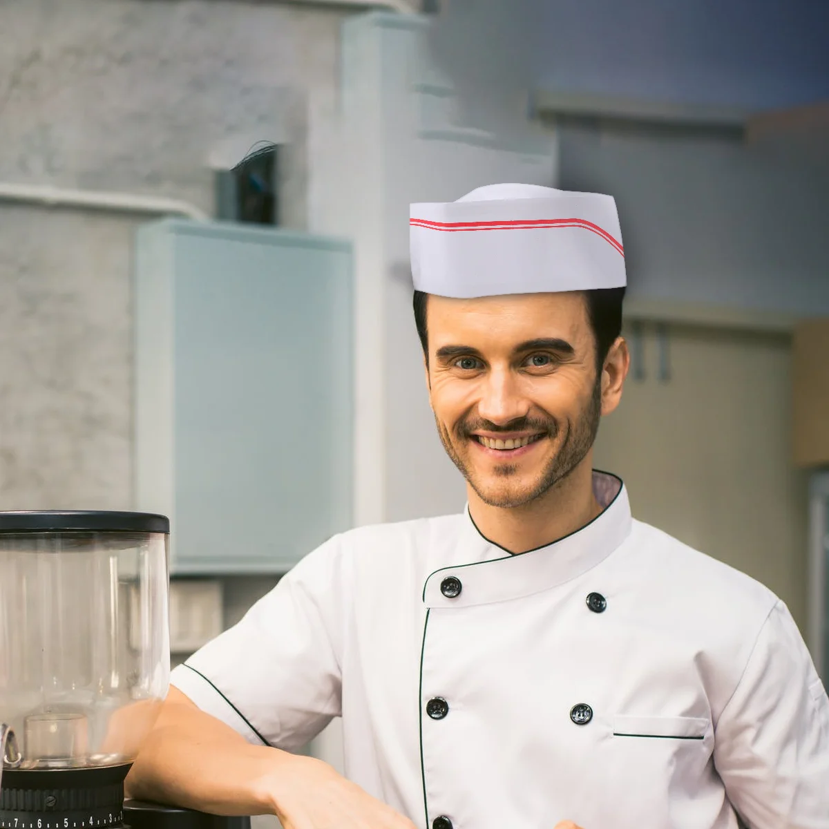 Chapeau et tablier de chef pour enfants, tabliers blancs en filet, chapeaux de poulet Miss, adultes, 50 pièces