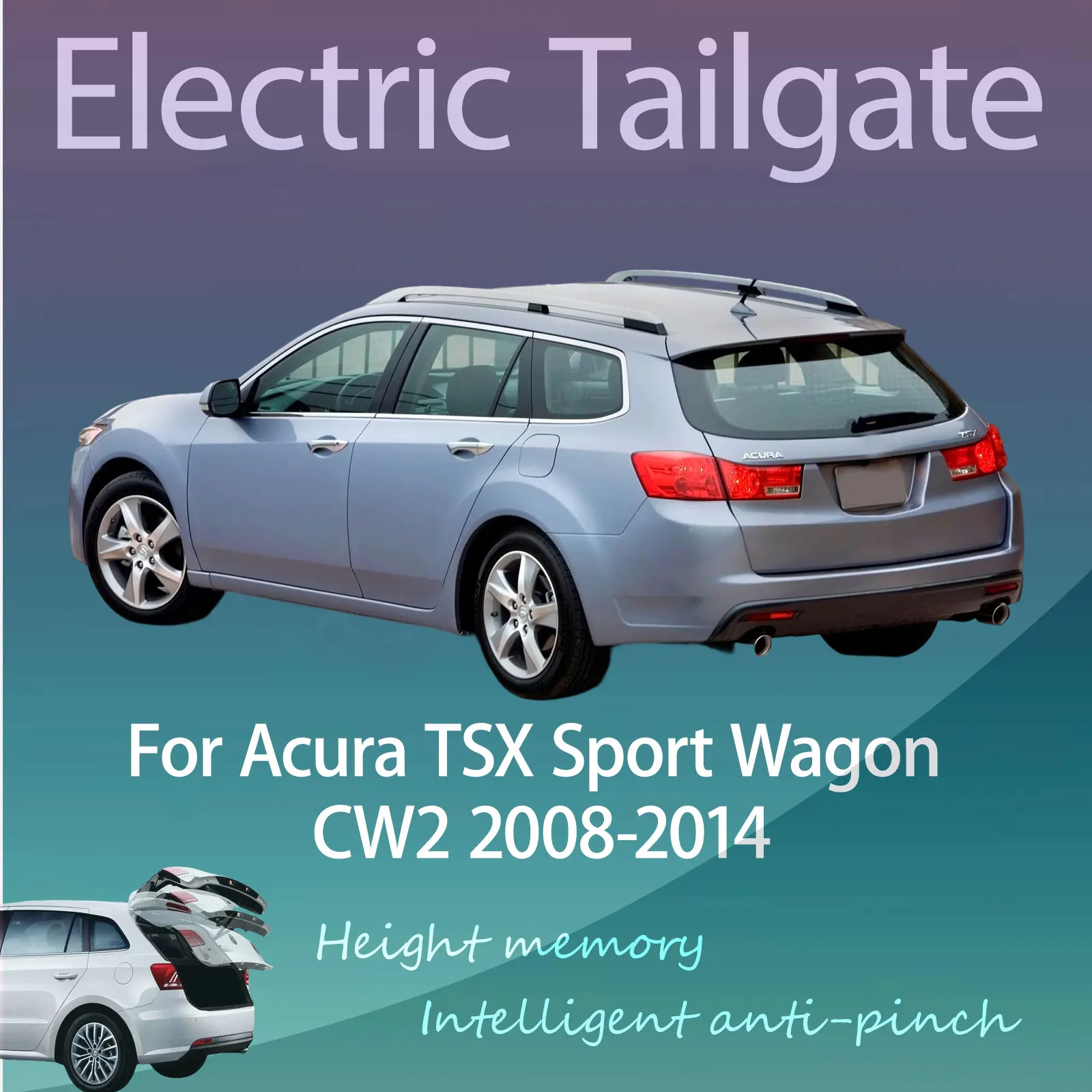 

Для Acura TSX Sport Wagon CW2 2008-2014: Электрический модифицированный дверной привод багажника с интеллектуальной регулировкой высоты, автоматическим подъемом и управлением по ключу