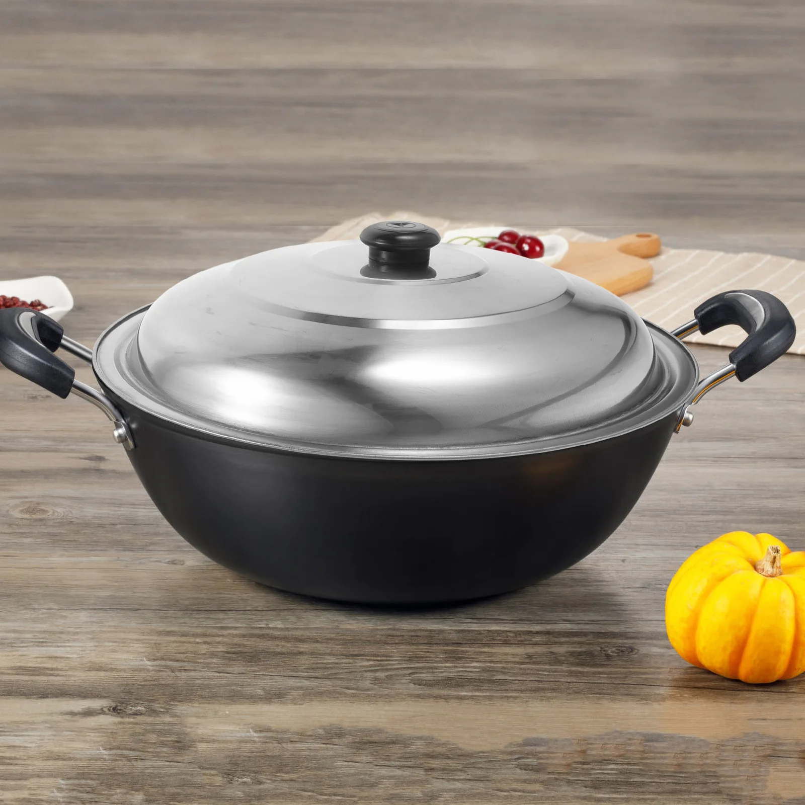 Tapa de Wok de acero inoxidable, Universal, 28-32Cm, para ollas, sartenes, sartenes, utensilios de cocina, cubierta de repuesto, tapa de sartén de cocina, grasa, 1 Uds.