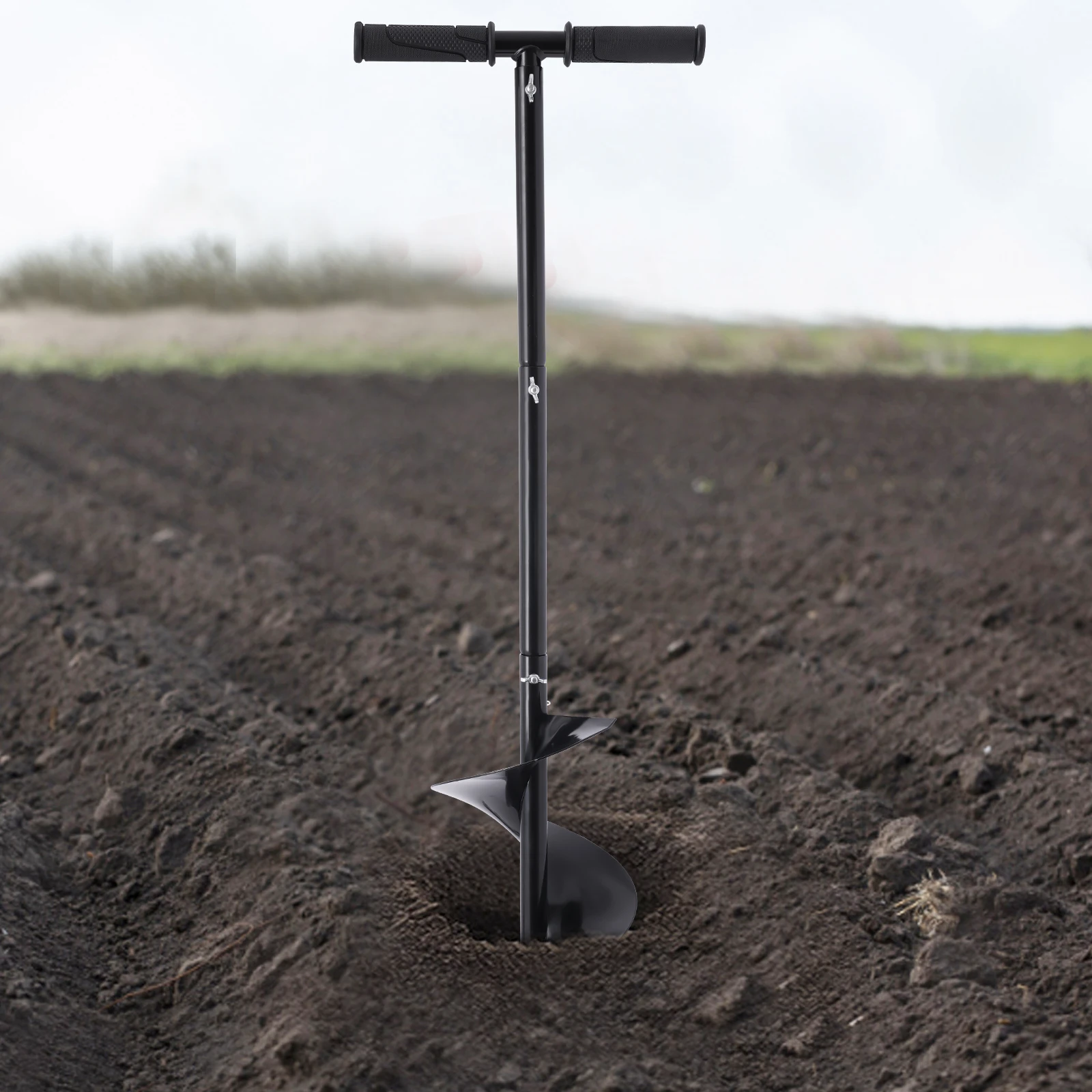 18cm Breiter Handlochbohrer - 85cm Spiraldrill Für Garten, Zaunpfosten & Pflanzen (A3-Stahl) – Detail 7