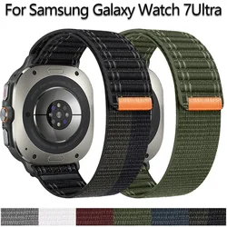 Nylon Strap for Samsung Galaxy Watch Ultra 47mm Band Sports Adjustable Loop Bracelet Wristband for Galaxy Watch 7 Ultra Correa