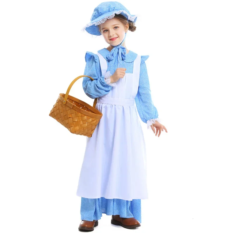 

Kids Fairy Tale Idyllic Stage Costumes Cosplay For Girls Halloween Game Stage Beach Children's Day Costumes