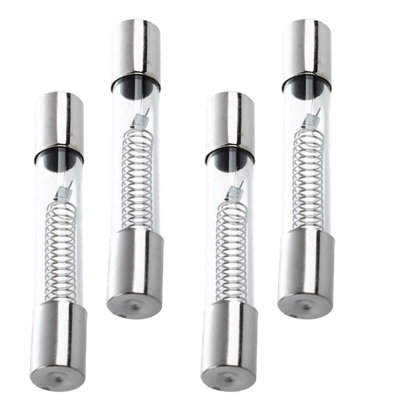 4 X 0.65A 5KV 6Mm X 40Mm Axial Glass Fuse Tubes For Miniwave Oven