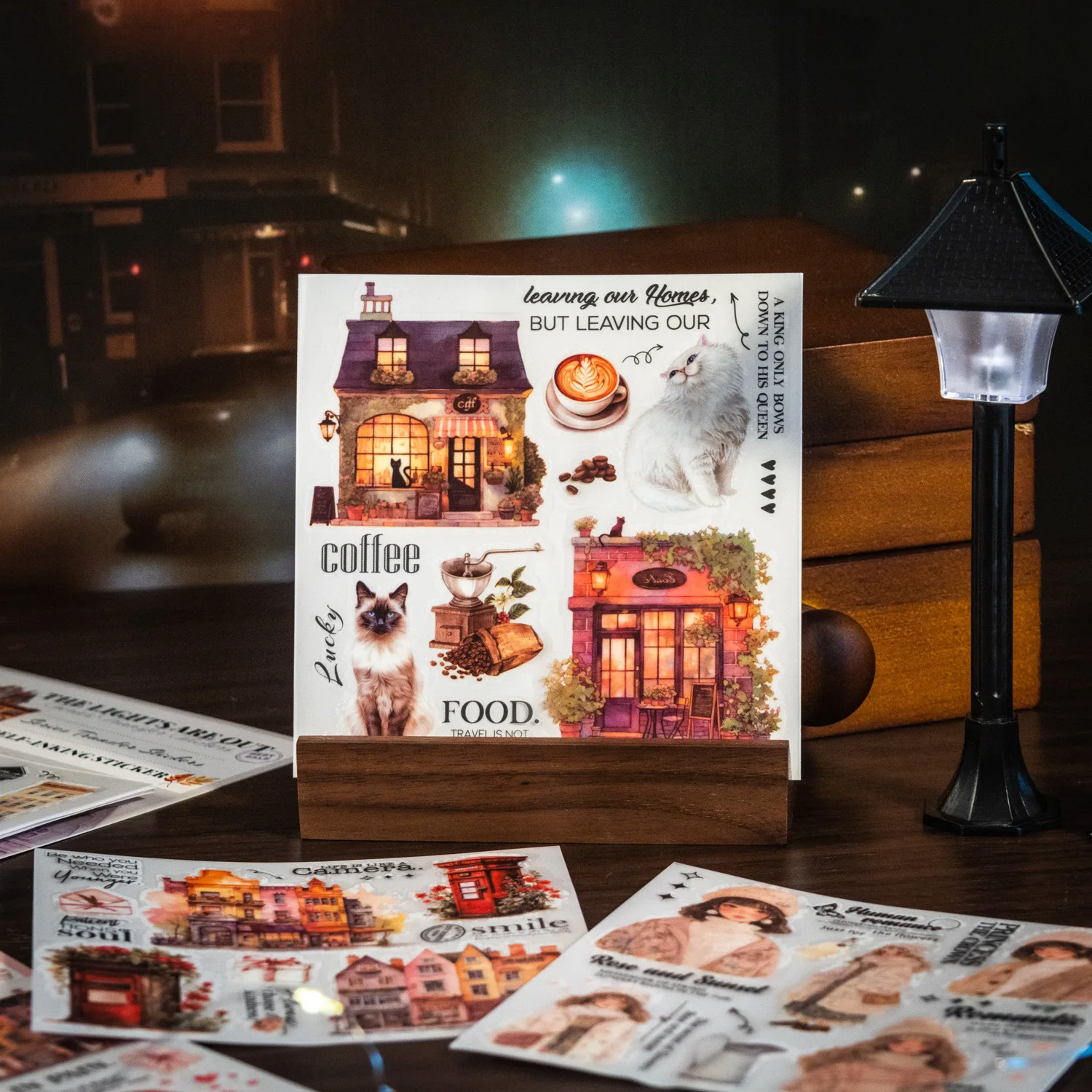 

2pcs/lot Memo Pads Material Paper The lights are out in other places Collection Journal Scrapbooking Background Decoration Paper