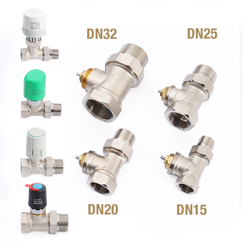 DN15 DN20 DN25 DN32 워터 밸브 전기 라디에이터, HVAC 열 액추에이터 밸브 TRV