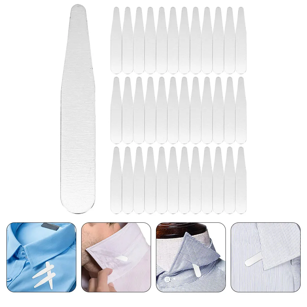 

36pcs Shirt Collar Stays Stainless Steel Acrylic Box Dress Shirts Inserts Supports collar protectors mens shirts shaper garden