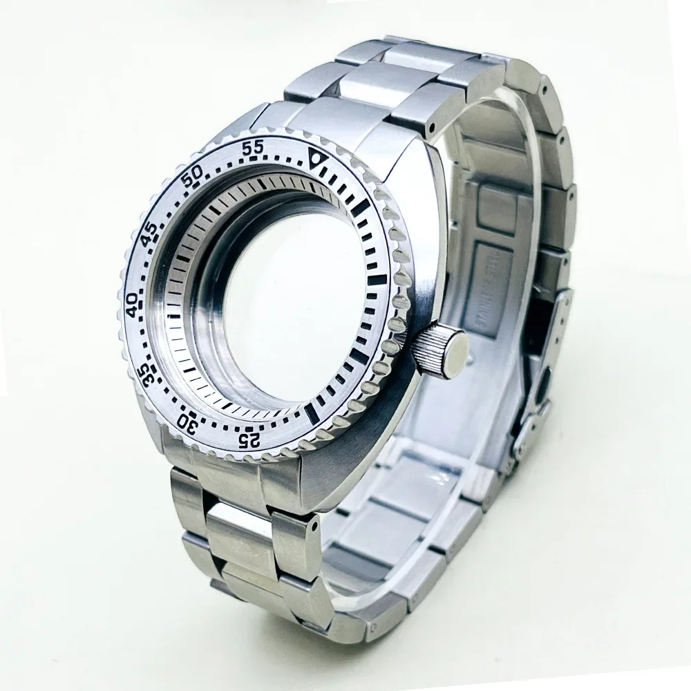 Mod Sea Turtle Watch Case And Bracelet Set Fit For NH34 NH35 NH36 4R35 7S26 Movement Abalone 6105 Watch Case And 22mm Band Kits