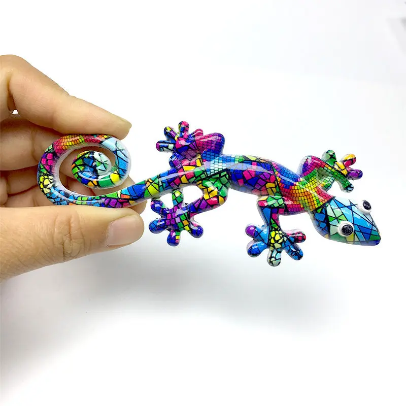 Maldives UV3D creative painted lizard refrigerator sticker