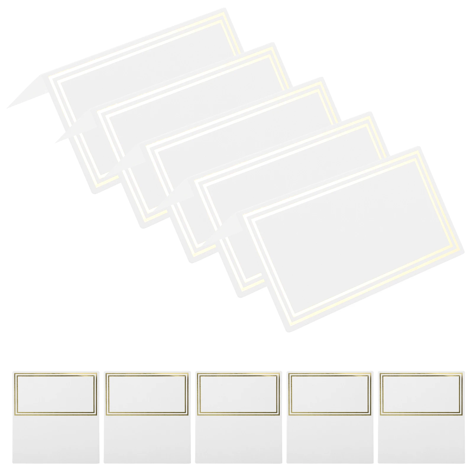 

50pcs Table Place Cards Foldable Wedding Table Place Cards Banquet Blank Wedding Signs Seat Signs Blank Party Decorations