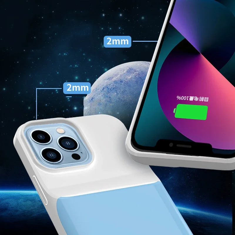 20000mAh Wireless Power Bank Battery Charger Case for iPhone 13 13mini 13pro Max Back Clip Cover Case Fast Charge Powerbank