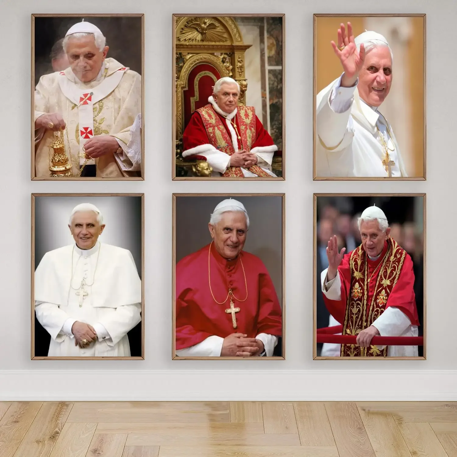 Pope Benedict XVI Canvas Art Poster, Wall Art Picture Print, Modern Family Bedroom Decor Posters