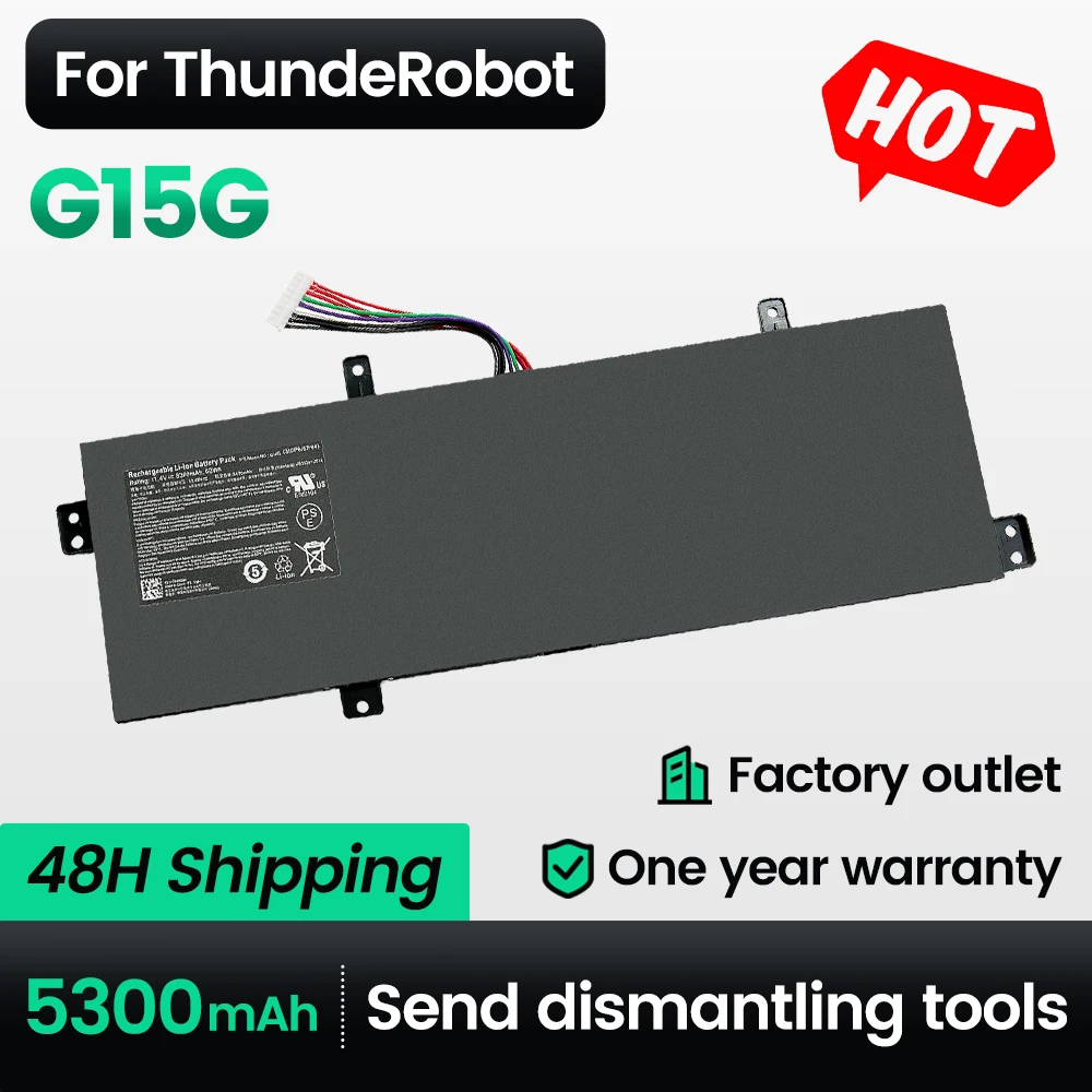 

Keyuan G15G Laptop Battery for Hasee ThundeRobot 911 Targa T6A T6C T6D T5TB GIGABYTE SabrePro 15-W8 Targa T6c T6b T5TB T6a T6d