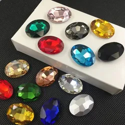 Oval Rhinestone 4x6,6x8,8x10,10x14,13x18,18X25,20x30mm All Colors Pointback Glass Crystal Stones DIY Garment dress making