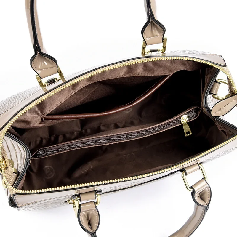 New Fashion Alligator Women Handbags European Design Patent Leather Ladies Shoulder Bags Female Girl Brand Luxury Crossbody Bag
