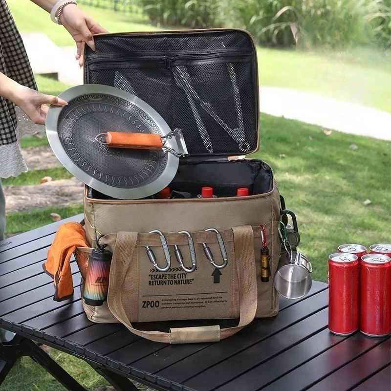 

Тактическая складная термосумка-холодильник большой емкости 30 л, водонепроницаемая, для кемпинга, пикника и хранения продуктов