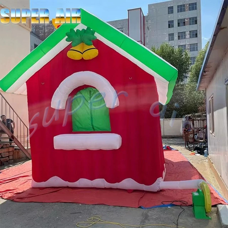 Casa gonfiabile gigante verde della tenda gonfiabile della caramella di vendita calda per la festa di Natale