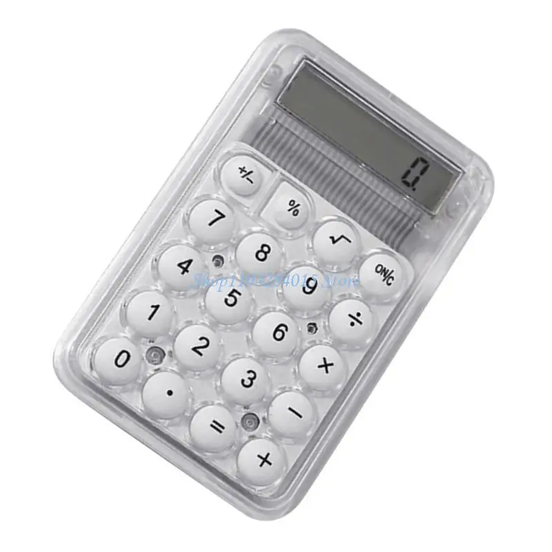 

R6FF Handheld Mechanical Calculator with 8 Digit Large LCD Display Desktop Calculator Big Buttons Easy to Press for Student