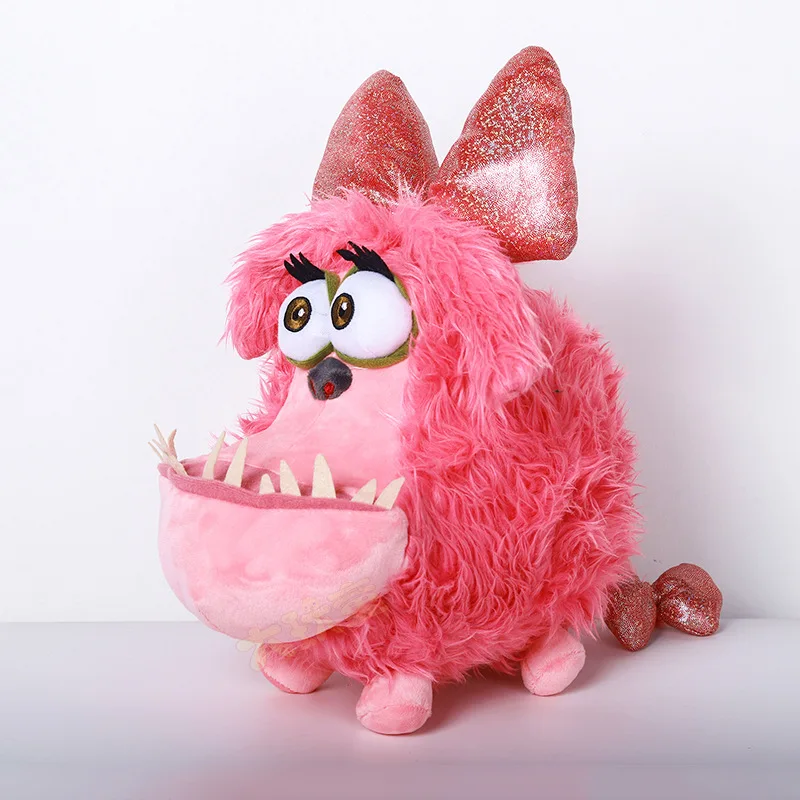 High-quality Version Gru Dog Plush Doll Pokemon Superior Long-Haired Pink Kyle Dog Cute Long Hair Pink Dog Doll Girls Toy