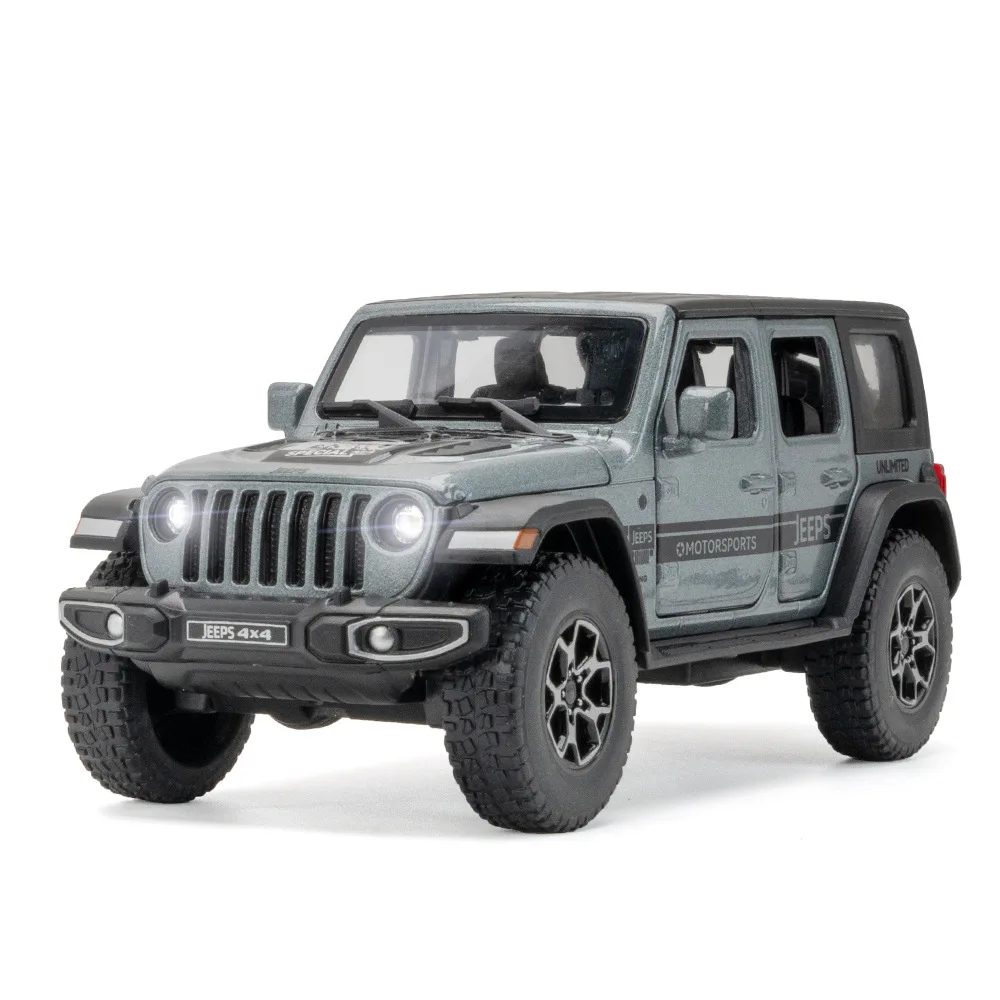 

1:32 Wrangler Alloy Off-Road Car Model Children's Toy Gift with Sound and Light Diecast Alloy Car Model Collectible