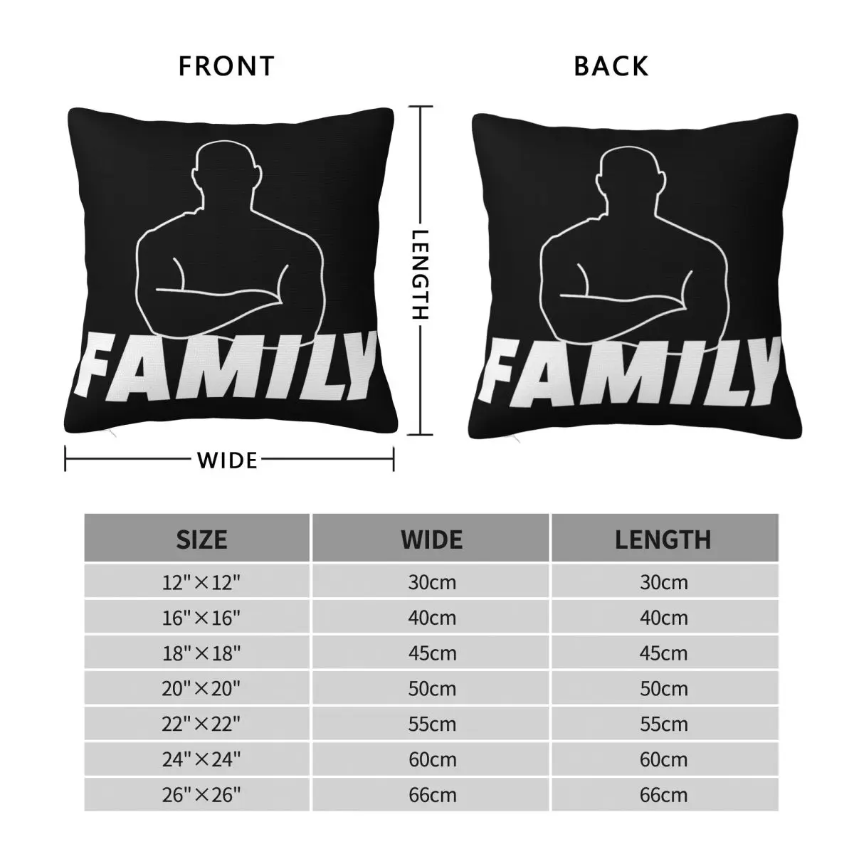 Vin Diesel Family Square Pillowcase Polyester Linen Velvet Creative Zip Decorative Pillow Case Home Cushion Cover Wholesale 18
