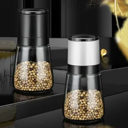 Salt And Pepper Grinder Refillable Pepper Shaker With Adjustable Thickness Spice Container Kitchen Manual Grinder Spice Mill