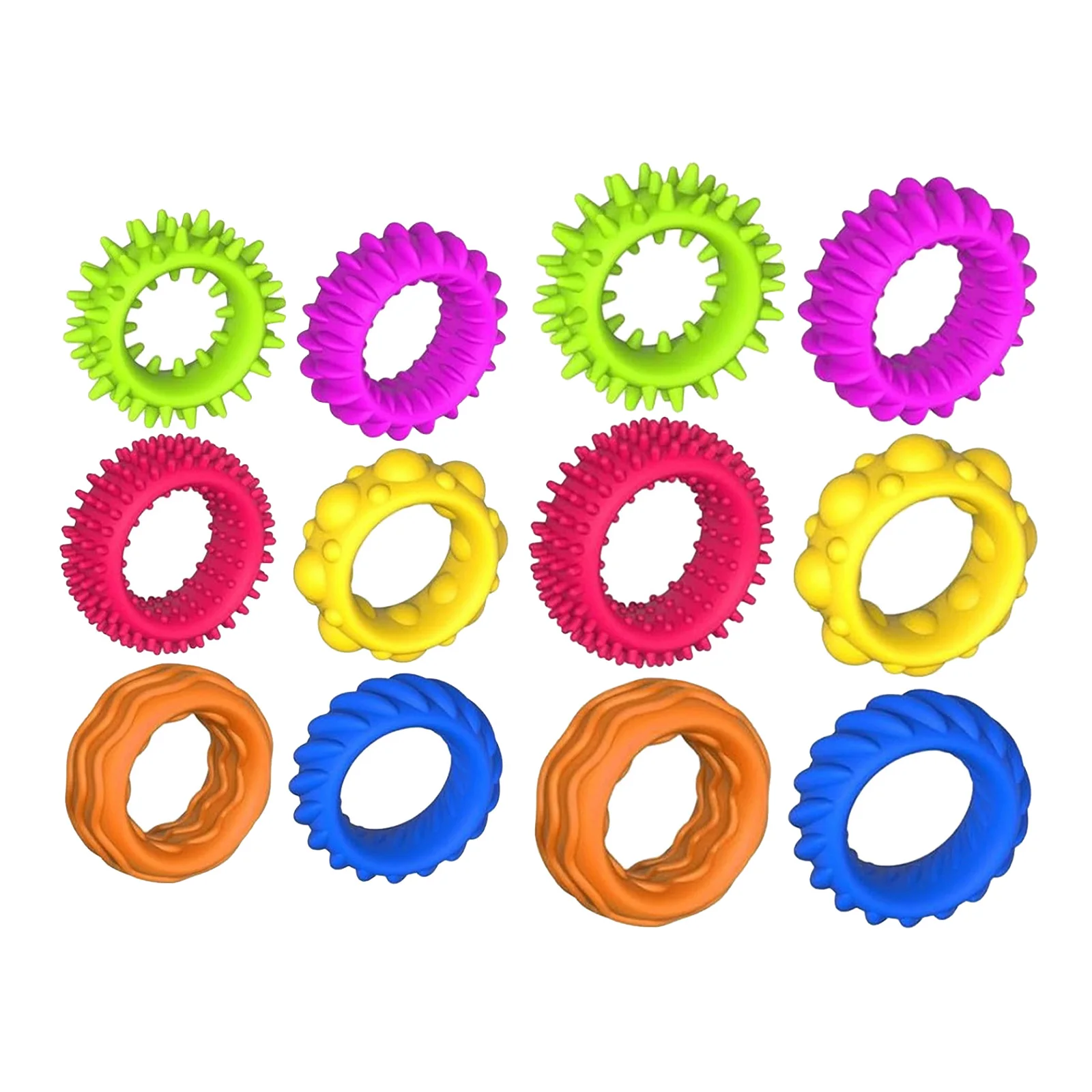 

Детские сенсорные кольца Rot Toys: кольцо, сенсорные игрушки для детей с тихой тревогой для класса, 12 шт. в упаковке, скейтборд