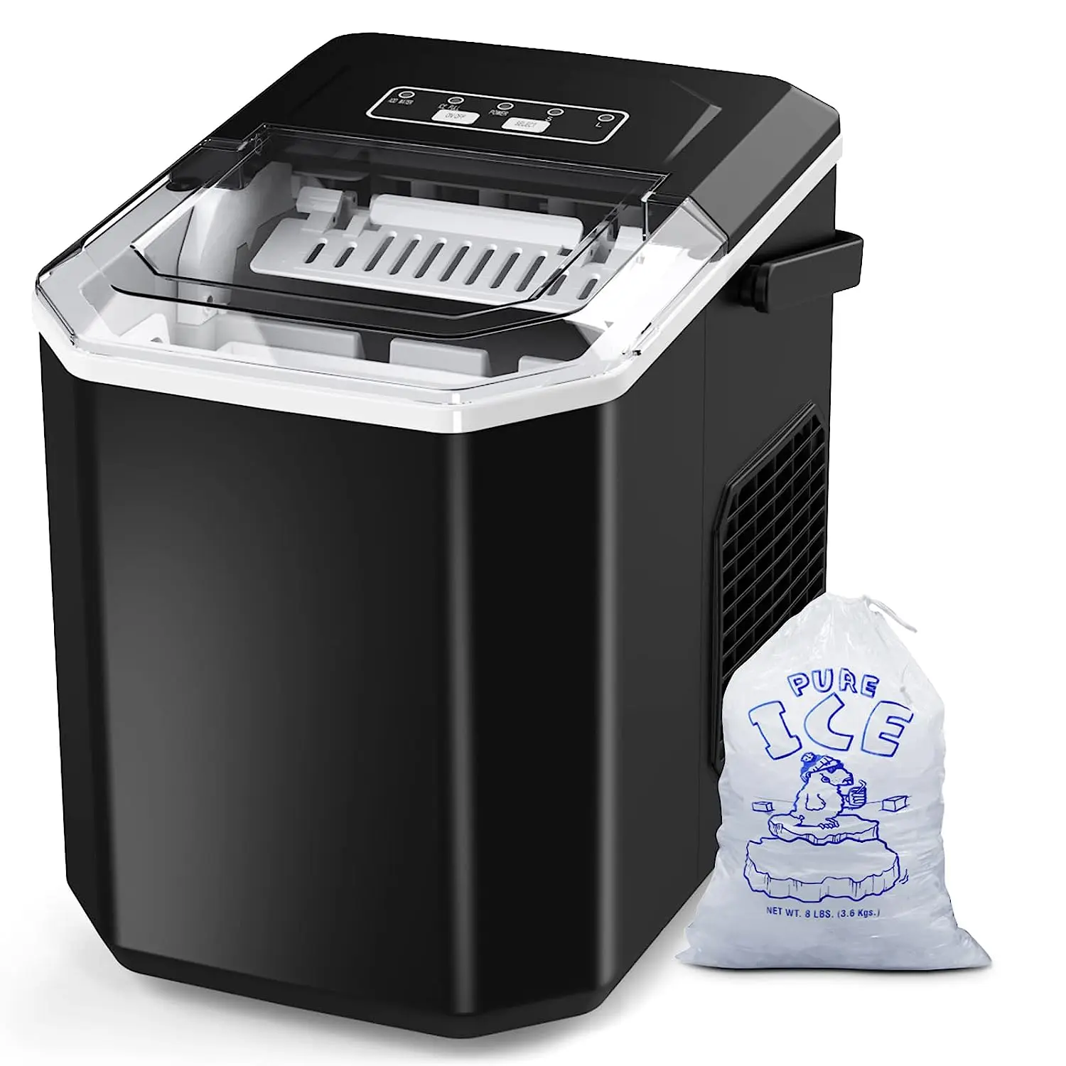 

Household Portable Electric Mini Ice Maker Machine 110v/220v Automatic Stainless Steel Housing Ball Ice Maker Making Machine