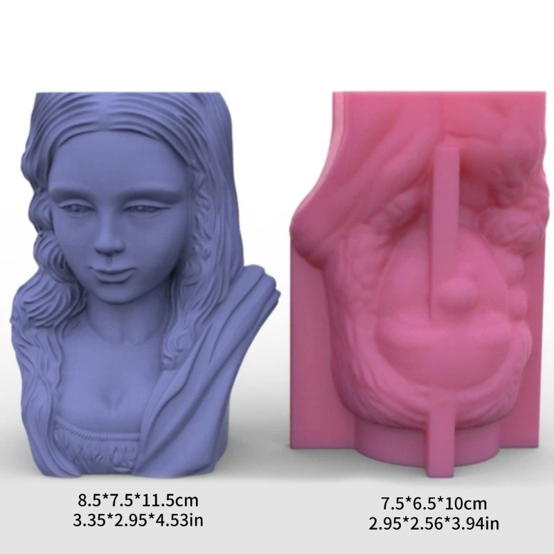 Silicone Casting Mold Girl Vase Mold Clay Moulds for Vases Pen Holder Dropship