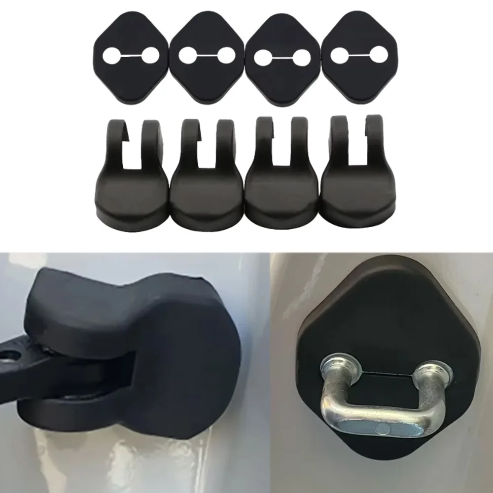 

8Pcs Car Door Lock Latch Protective Cover Door Check Arm Stopper Limiter Cover For Honda Accord Civic CR-V Fit