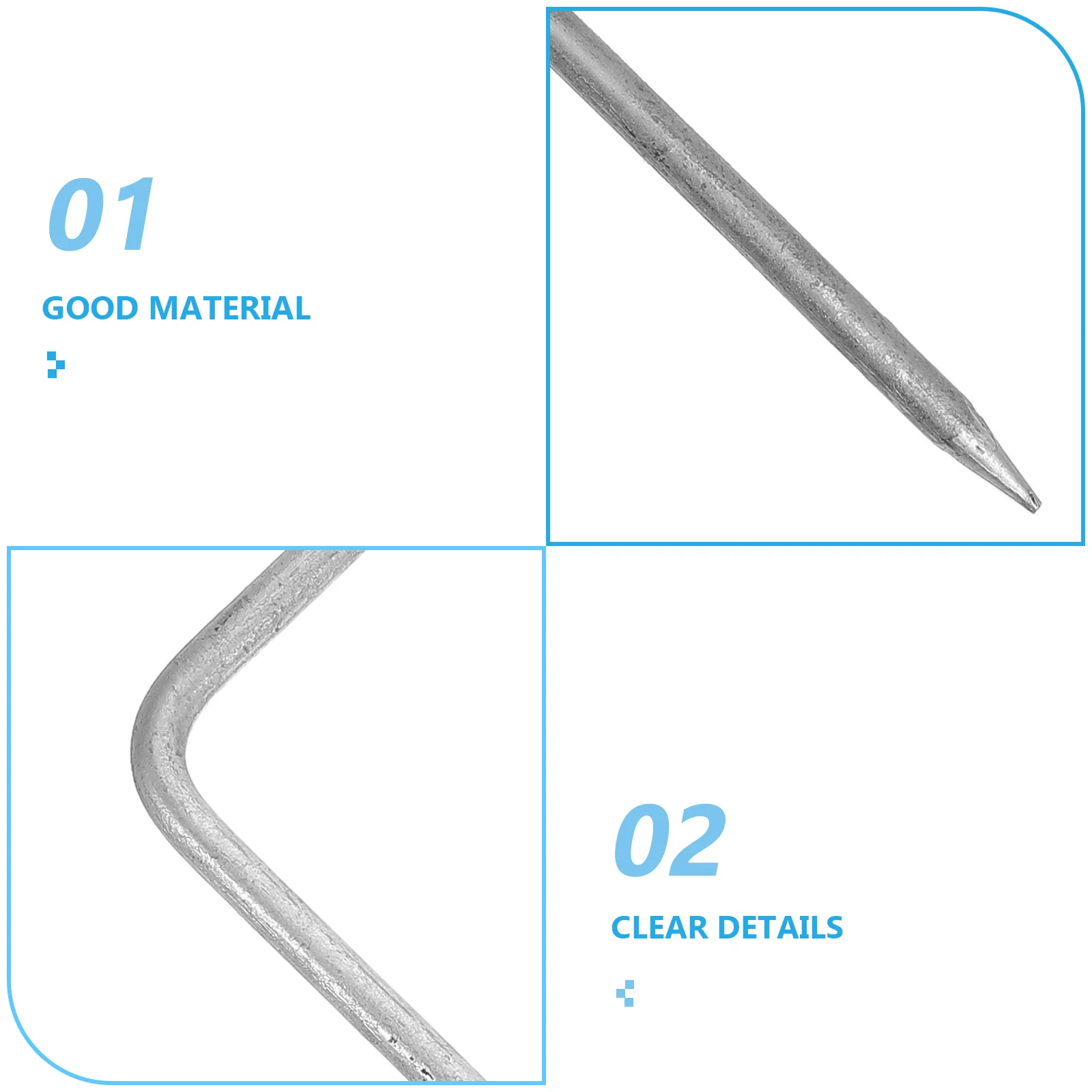 الفولاذ المقاوم للصدأ تأريض حصة 304 قضيب التأريض لحماية البناء السلامة في الهواء الطلق هوائي سياج كهربائي #2