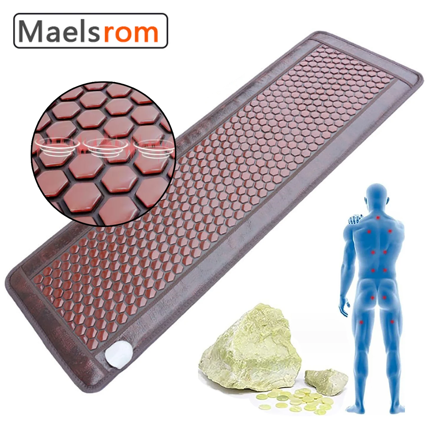 

Electric Heating Jade And Germanium Professional Massage Mattress Back Heating Mat Infrared Heating To Relieve Muscle Pain