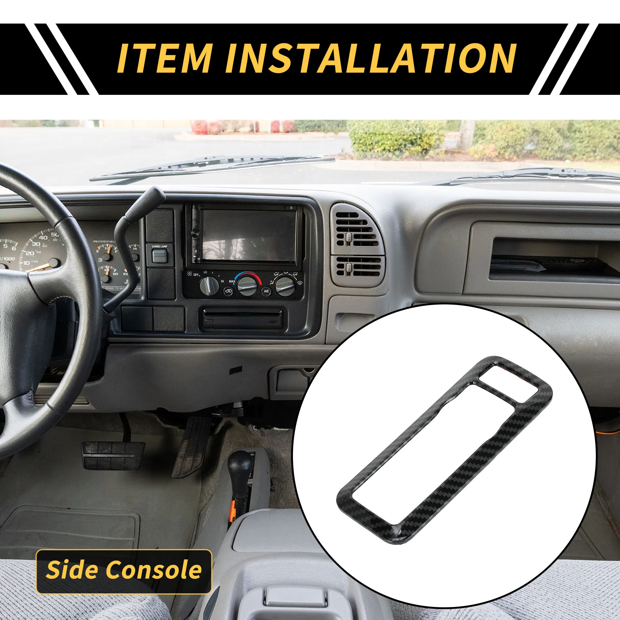 UXCELL Carbon Fiber Pattern Headlight Switch Button Panel Cover for Ford Maverick 22-24
