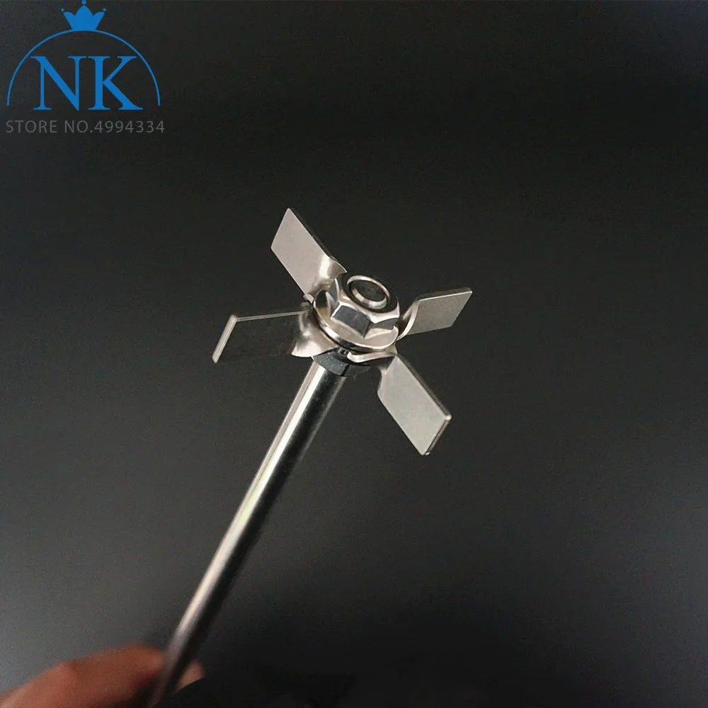 

1set lab 304 stainless steel four-leaf blade with rod 6cm 7cm paddle for laboratory mixer stirring equipment