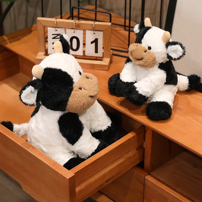 

Hot 1pc 20-70cm Kawaii Milk Cow Plush Toys Cartoon Stuffed Animal Cattle Dolls Home Decoration For Baby Girls Birthday Gifts