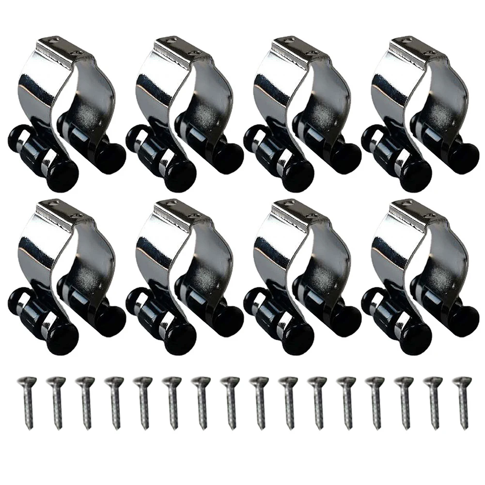 

8 шт. зажимы для кия, настенные зажимы для держателей кия, стойка для кия для хранения, аксессуары для снукера и бильярда