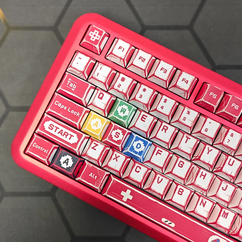 

Red White Japanese Manga Cherry Profile 137 Keycaps Game Keyboard Personality for Mechanical Keyboard Customize Gaming Key Caps