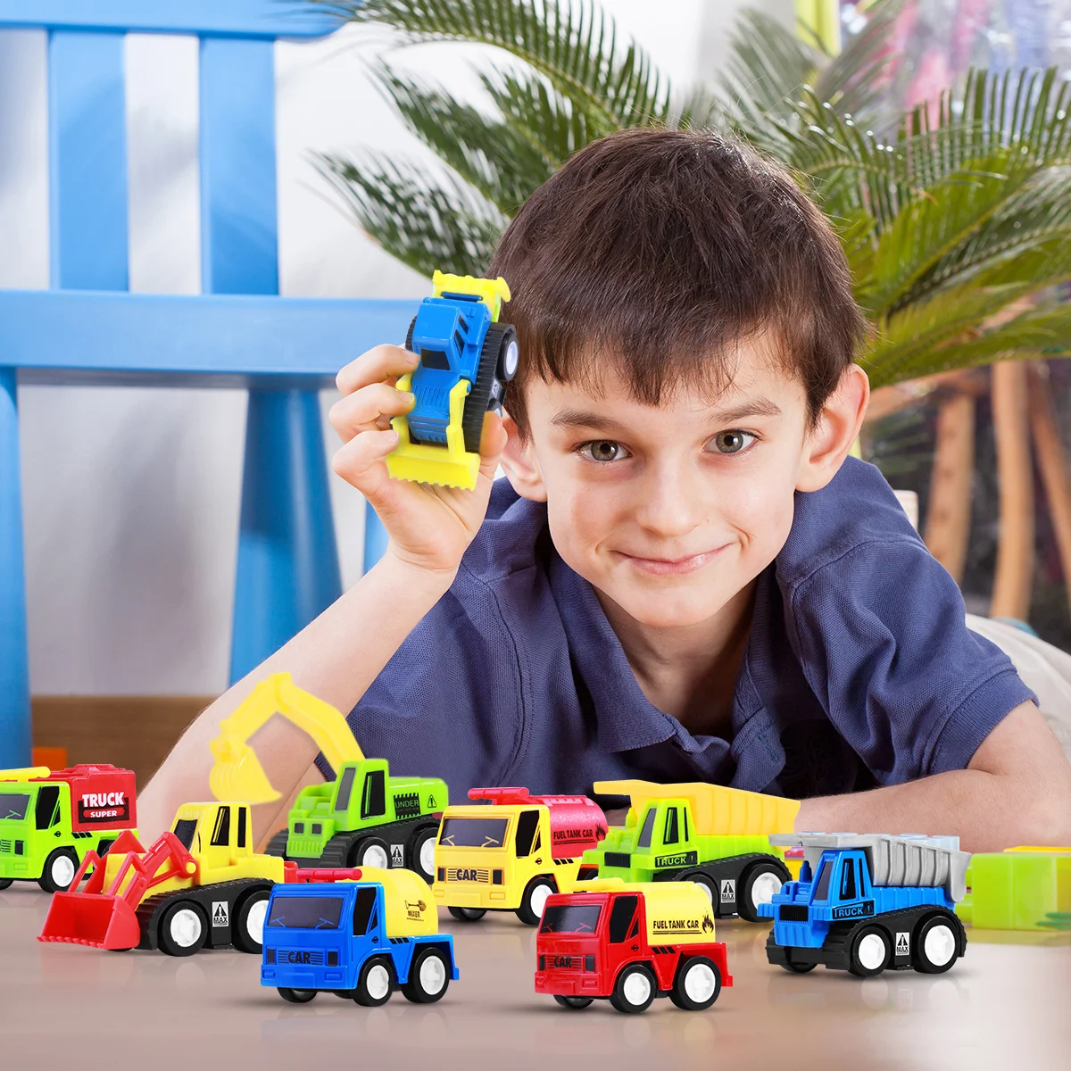 Tirare indietro l'auto giocattolo fuoristrada giocattoli camion auto modello veicoli set da gioco per bambini