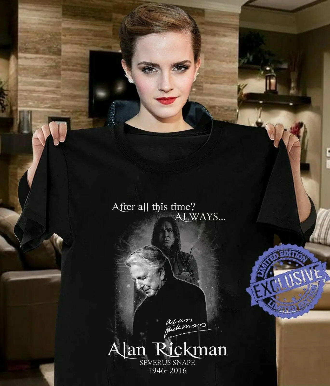 After all this time always alan rickman severus snape 1946 2016 black shirt